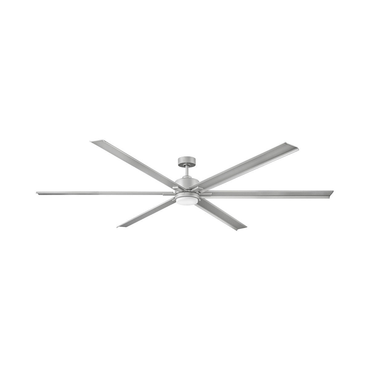 Hinkley Indy Maxx 99" LED Ceiling Fan Indoor/Outdoor Brushed Nickel with Wall Control and Light Kit 900999FBN-LDD