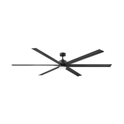 Hinkley Indy Maxx 99" LED Ceiling Fan Indoor/Outdoor Matte Black with Wall Control and Light Kit 900999FMB-LDD