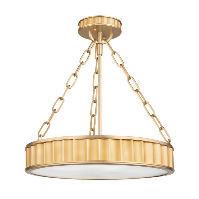 Hudson Valley Lighting Middlebury Semi Flush in Aged Brass 901-AGB