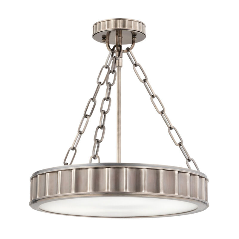 Hudson Valley Lighting Middlebury Semi Flush in Historic Nickel 901-HN