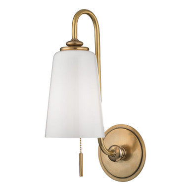 Hudson Valley Lighting Glover Wall Sconce in Aged Brass 9011-AGB