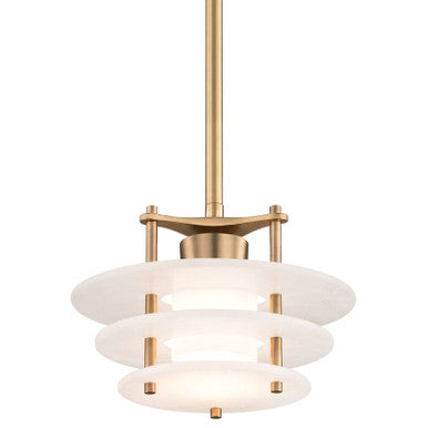 Hudson Valley Lighting Gatsby Pendant in Aged Brass 9012-AGB