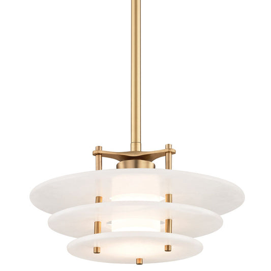 Hudson Valley Lighting Gatsby Pendant in Aged Brass 9016-AGB