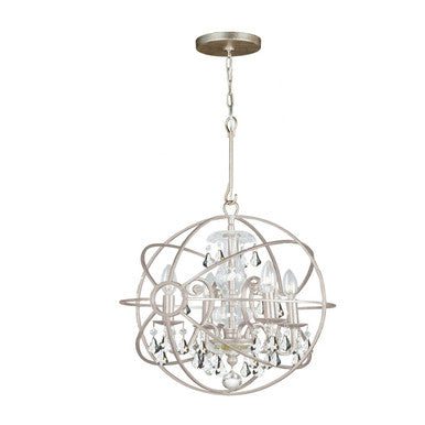 Crystorama Solaris 4 Light Clear Crystal Olde Silver Mini Chandelier 9025-OS-CL-MWP