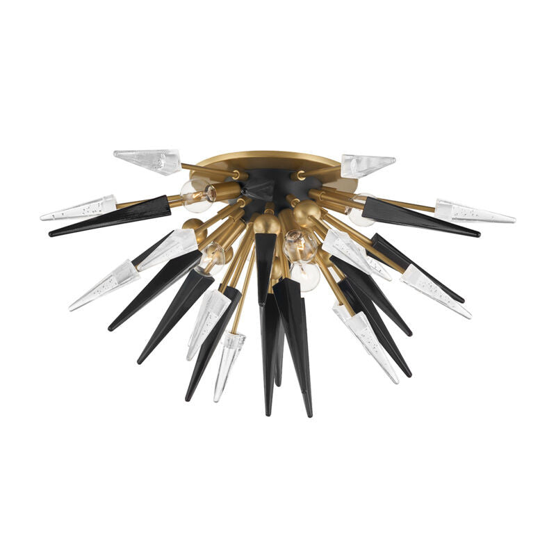 Hudson Valley Lighting Sparta Semi Flush in Aged Brass 9027-AGB