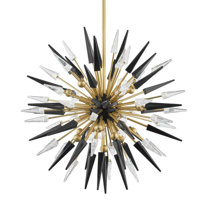 Hudson Valley Lighting Sparta Chandelier in Aged Brass 9031-AGB