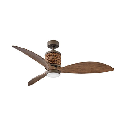 Hinkley Marin 60" LED Ceiling Fan Indoor/Outdoor Metallic Matte Bronze with Wall Control and Light Kit 903160FMM-NDD