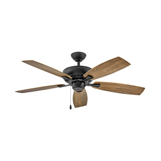 Hinkley Highland Wet 52" Ceiling Fan Indoor/Outdoor Matte Black with Pull Chain 904152FMB-NWA