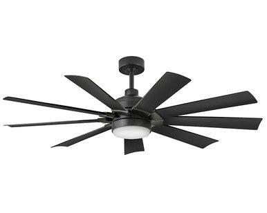 Hinkley Turbine 60" LED Smart Fan Indoor/Outdoor Matte Black HIRO Control - 6 Speed Reversing 904260FBB-LWD