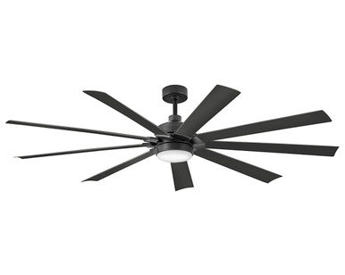 Hinkley Turbine 80" LED Smart Fan Indoor/Outdoor Matte Black HIRO Control - 6 Speed Reversing 904280FBB-LWD