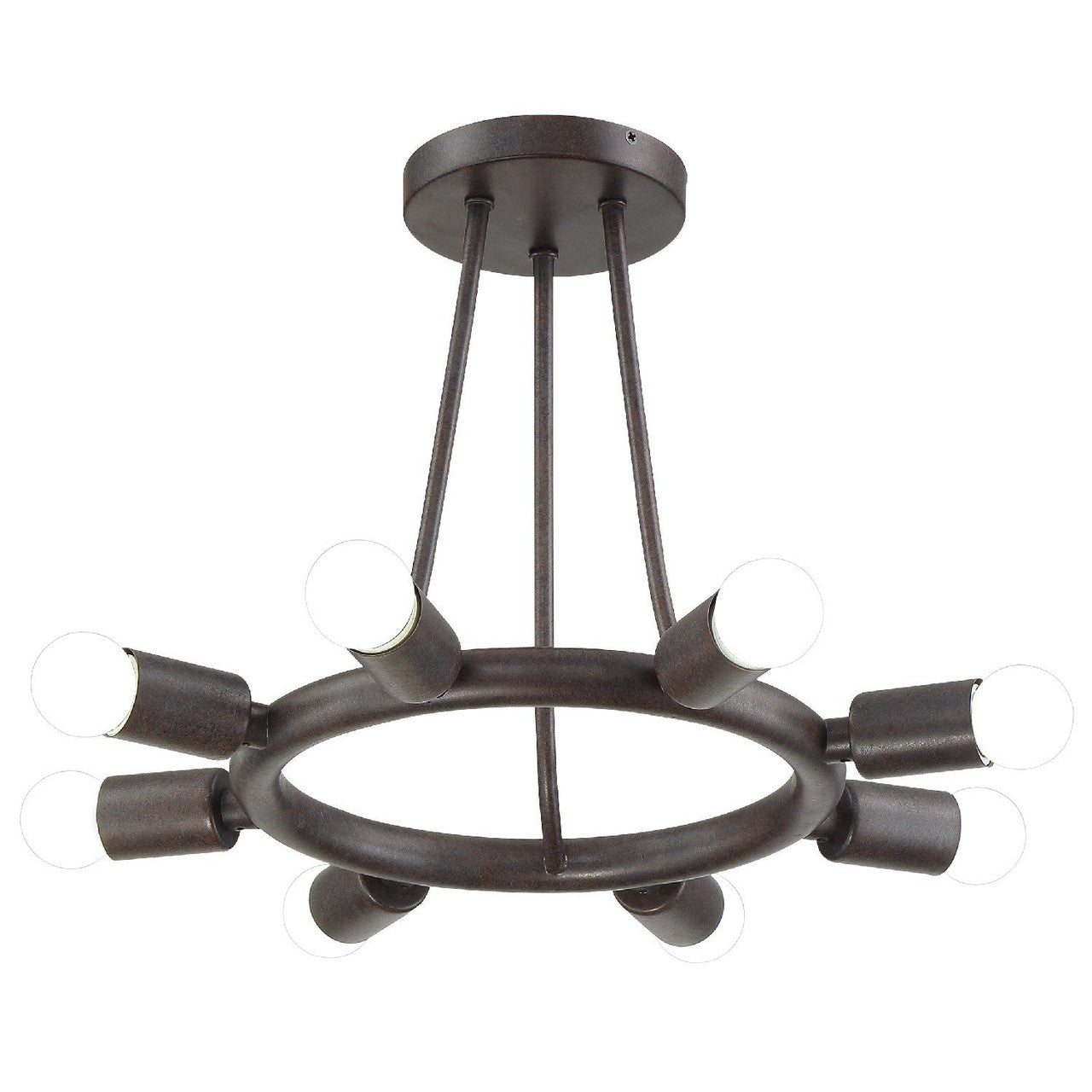 Crystorama Dakota 8 Light Charcoal Bronze Ceiling Mount 9043-CZ