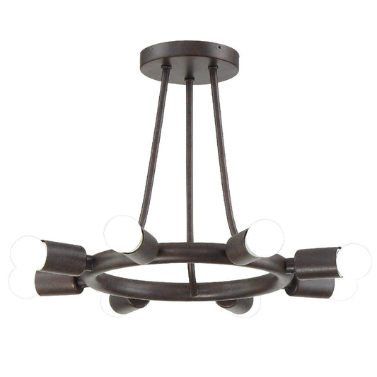 Crystorama Dakota 8 Light Charcoal Bronze Ceiling Mount 9043-CZ