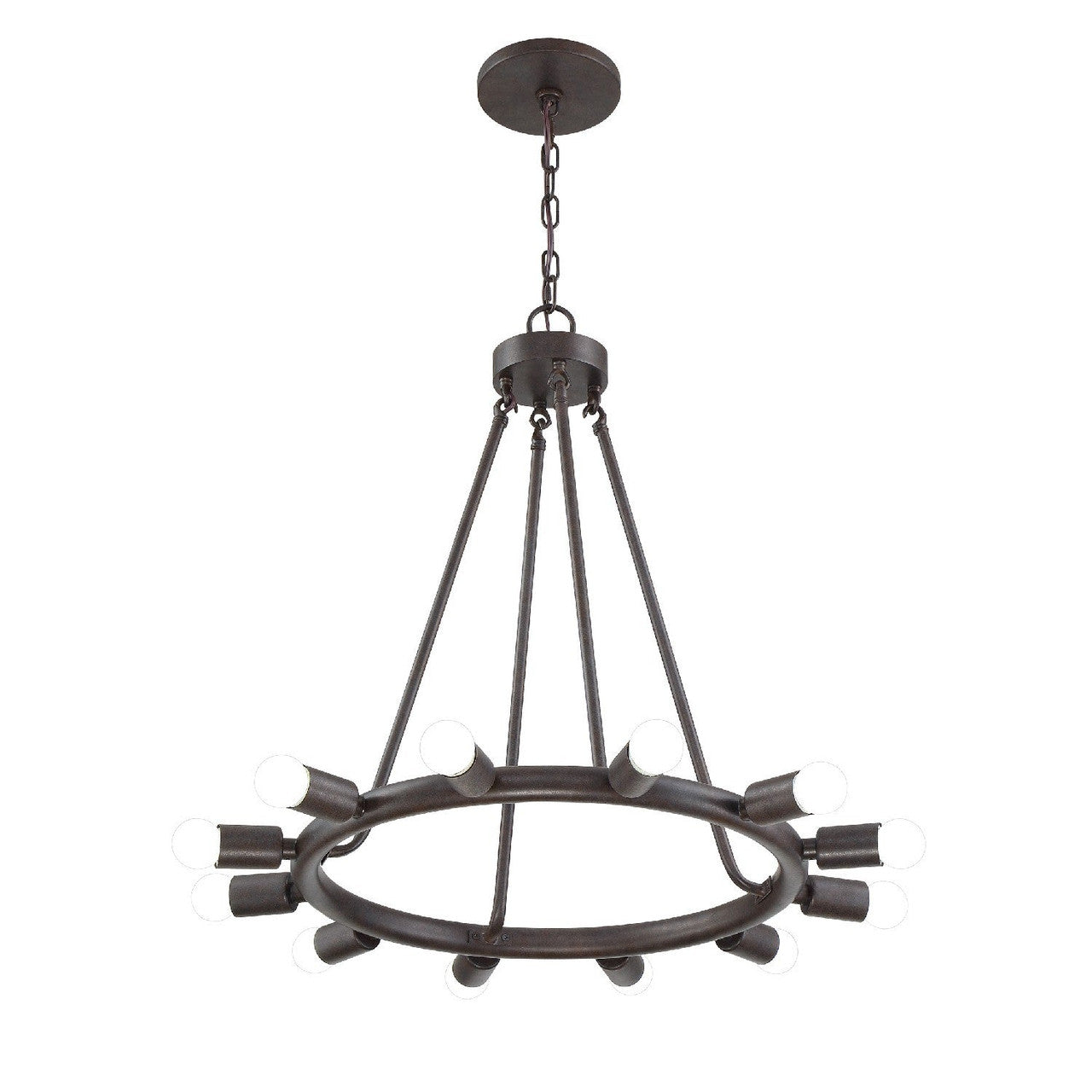 Crystorama Dakota 12 Light Charcoal Bronze Chandelier 9045-CZ