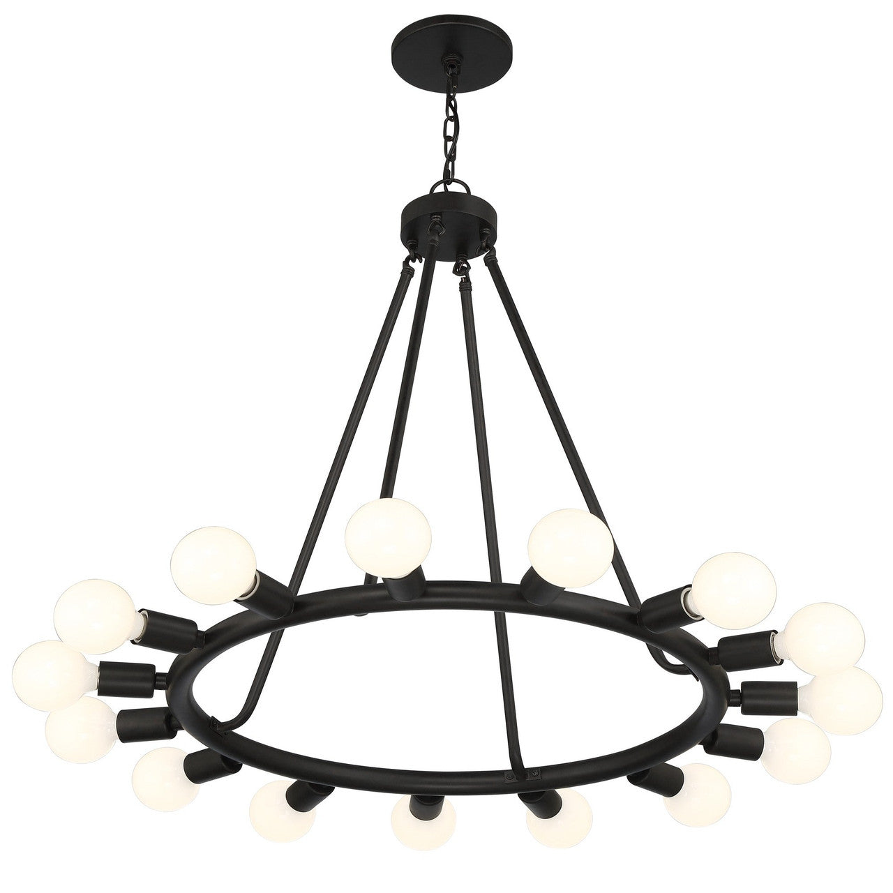 Crystorama Dakota 15 Light Black Chandelier 9046-BK