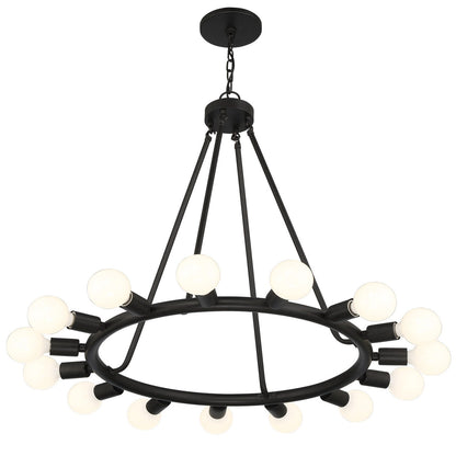 Crystorama Dakota 15 Light Black Chandelier 9046-BK