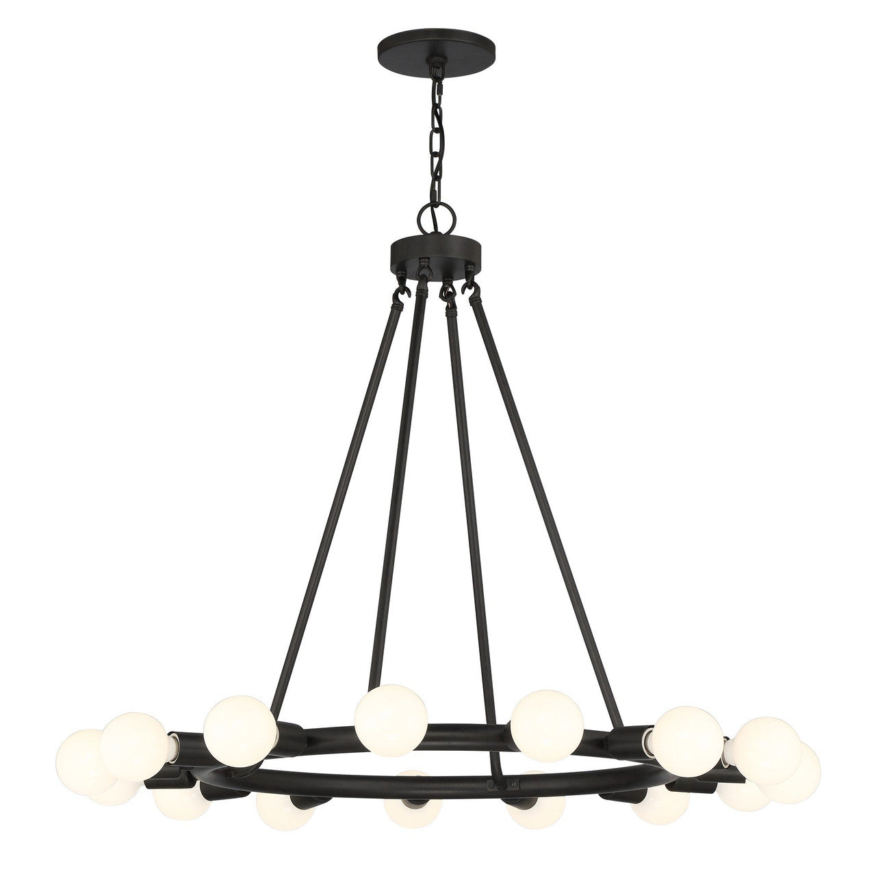 Crystorama Dakota 15 Light Black Chandelier 9046-BK