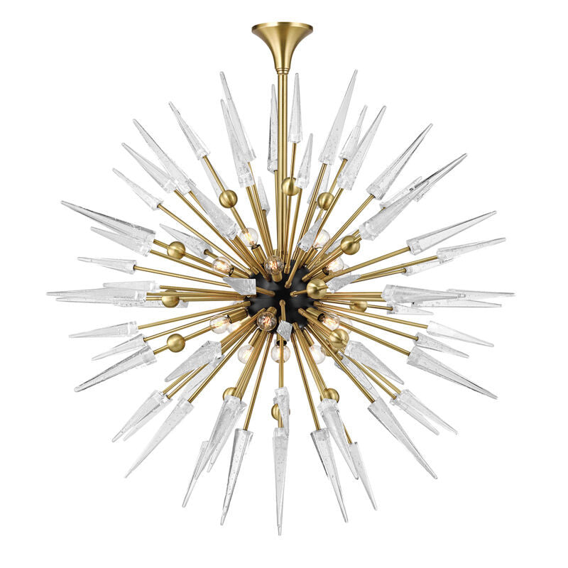 Hudson Valley Lighting Sparta Chandelier in Aged Brass 9048-AGB