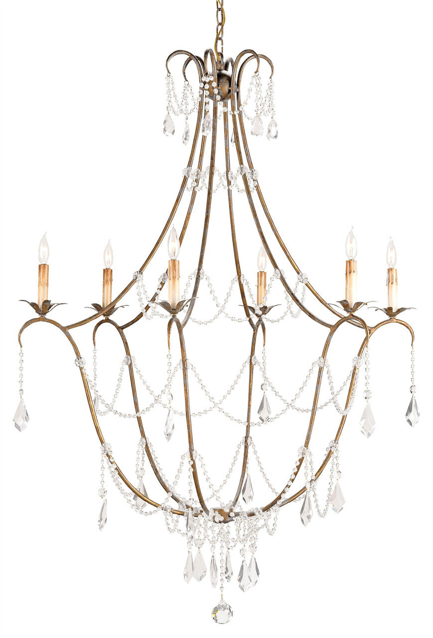 Currey & Co. Elizabeth Gold Chandelier 9048