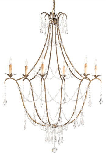 Currey & Co. Elizabeth Gold Chandelier 9048