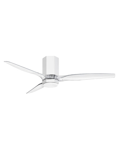 Facet 52" LED Smart Fan Indoor/Outdoor Matte White HIRO Control - 6 Speed Reversing 905852FWC-LDD