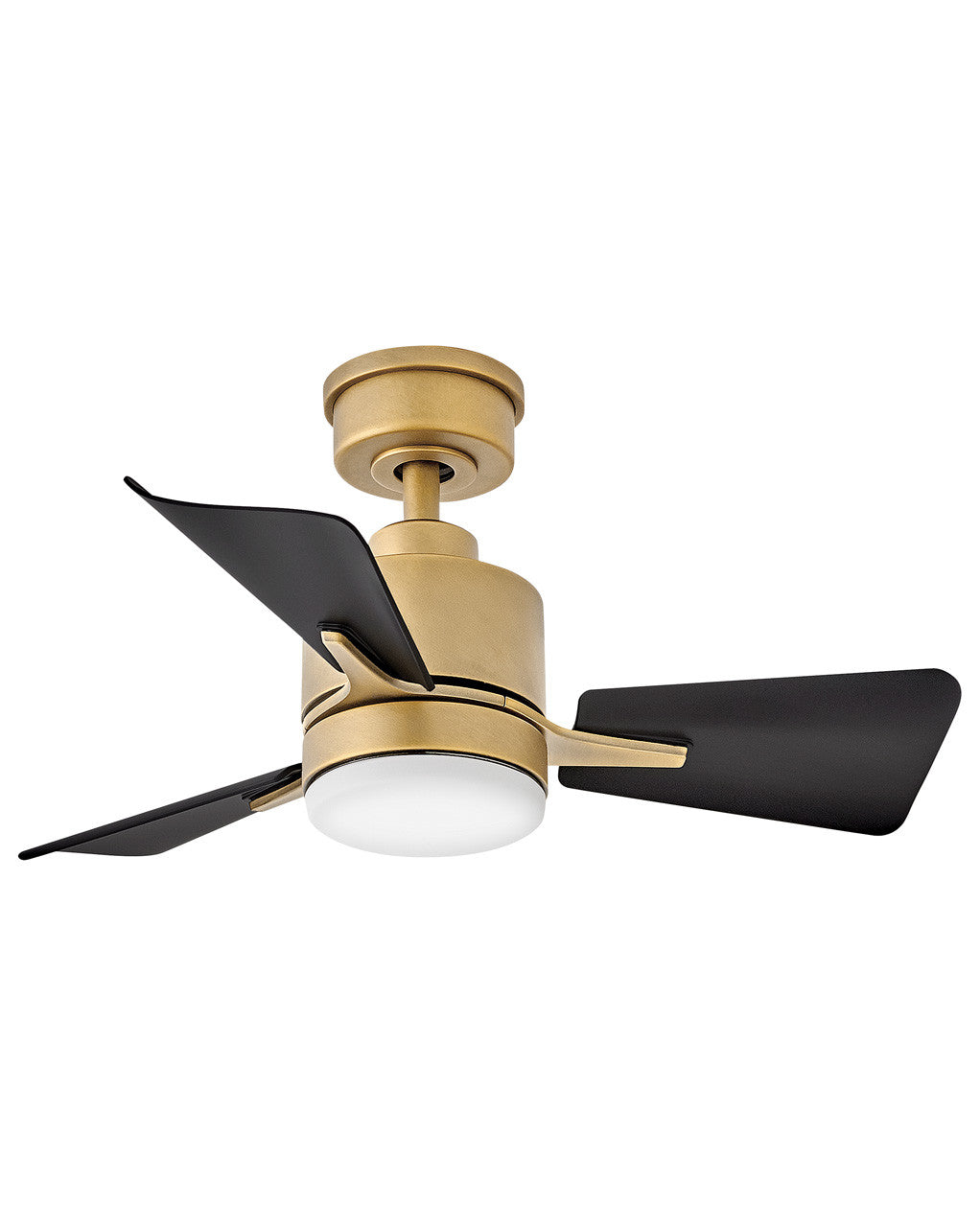 Atom 30" LED Fan Indoor/Outdoor Heritage Brass HIRO Control - 3 Speed Manual Reversing 906030FHB-LDA