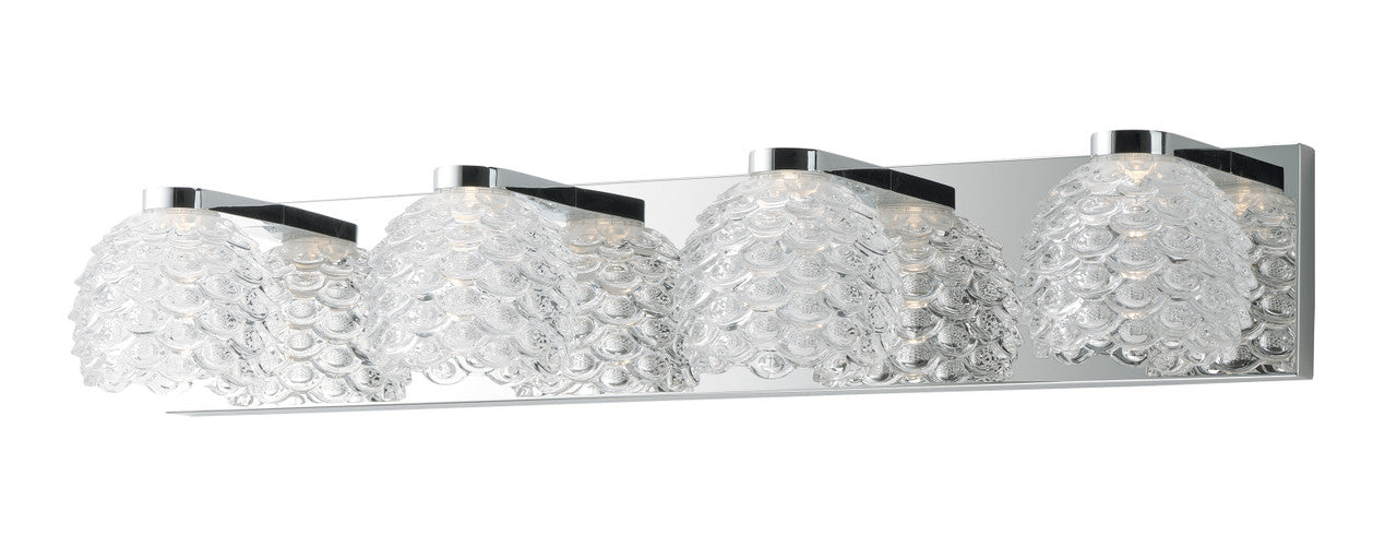 Maxim Fringe 4-Light LED Bath Vanity in Polished Chrome 9064CWPC