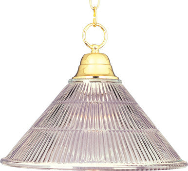 Maxim 1-Light Invert Bowl Pendant in Polished Brass 91101CLPB