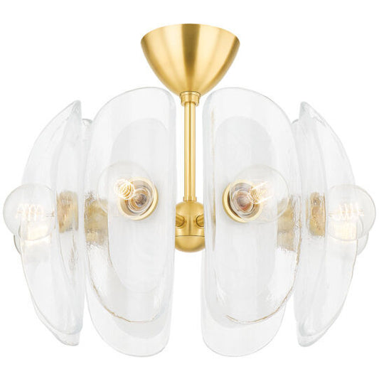 Hudson Valley Lighting Hilo Semi Flush in Aged Brass 9122-AGB