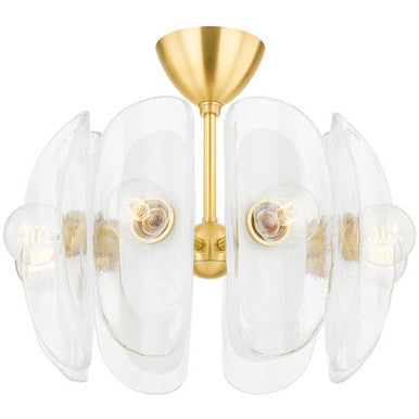 Hudson Valley Lighting Hilo Semi Flush in Aged Brass 9122-AGB