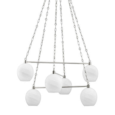 Hudson Valley Lighting Asbury Park Chandelier in Polished Nickel 9138-PN