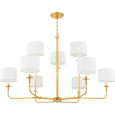 Hudson Valley Lighting Paramus Chandelier in Aged Brass 9148-AGB