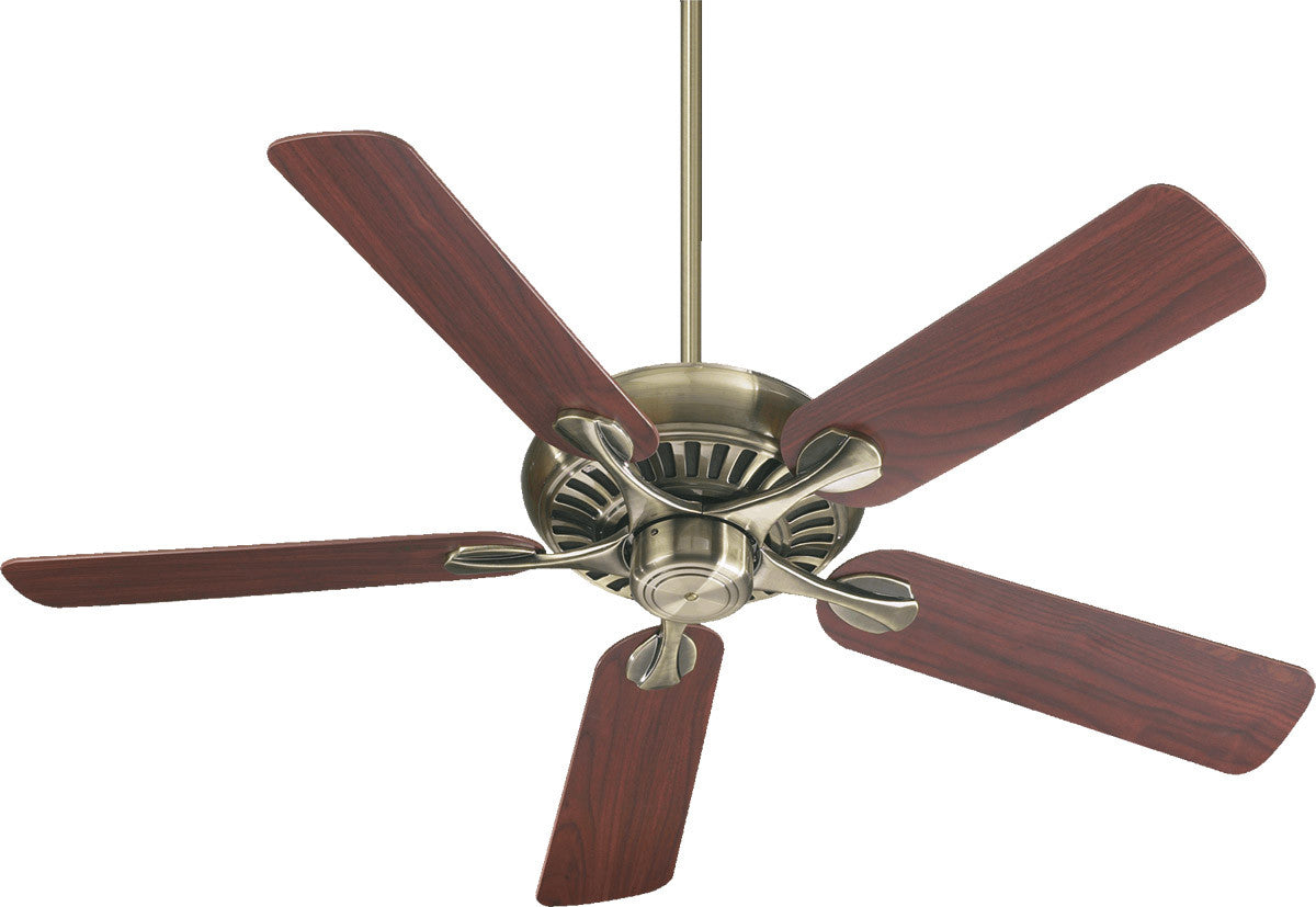 Quorum Pinnacle Ceiling Fan in Antique Brass 91525-4