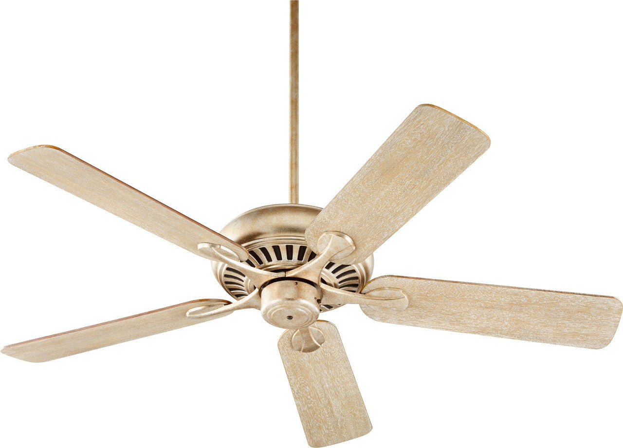 Quorum Pinnacle Ceiling Fan in Aged Silver Leaf 91525-60