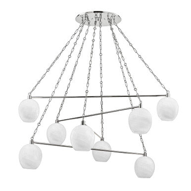 Hudson Valley Lighting Asbury Park Chandelier in Polished Nickel 9155-PN