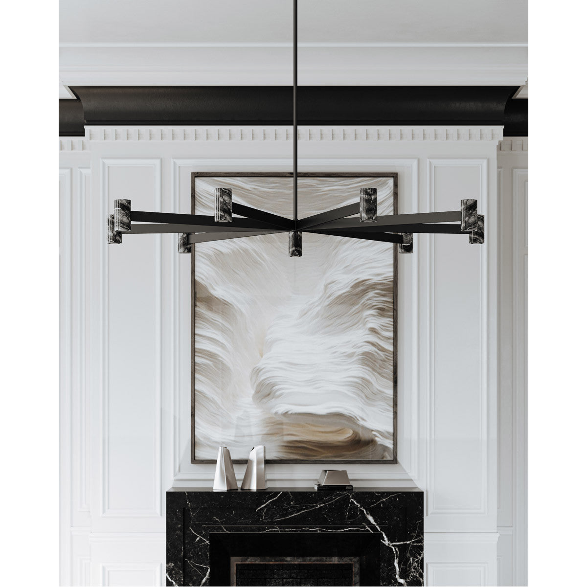 Hudson Valley Lighting Predock Chandelier in Black Brass 9164-BBR