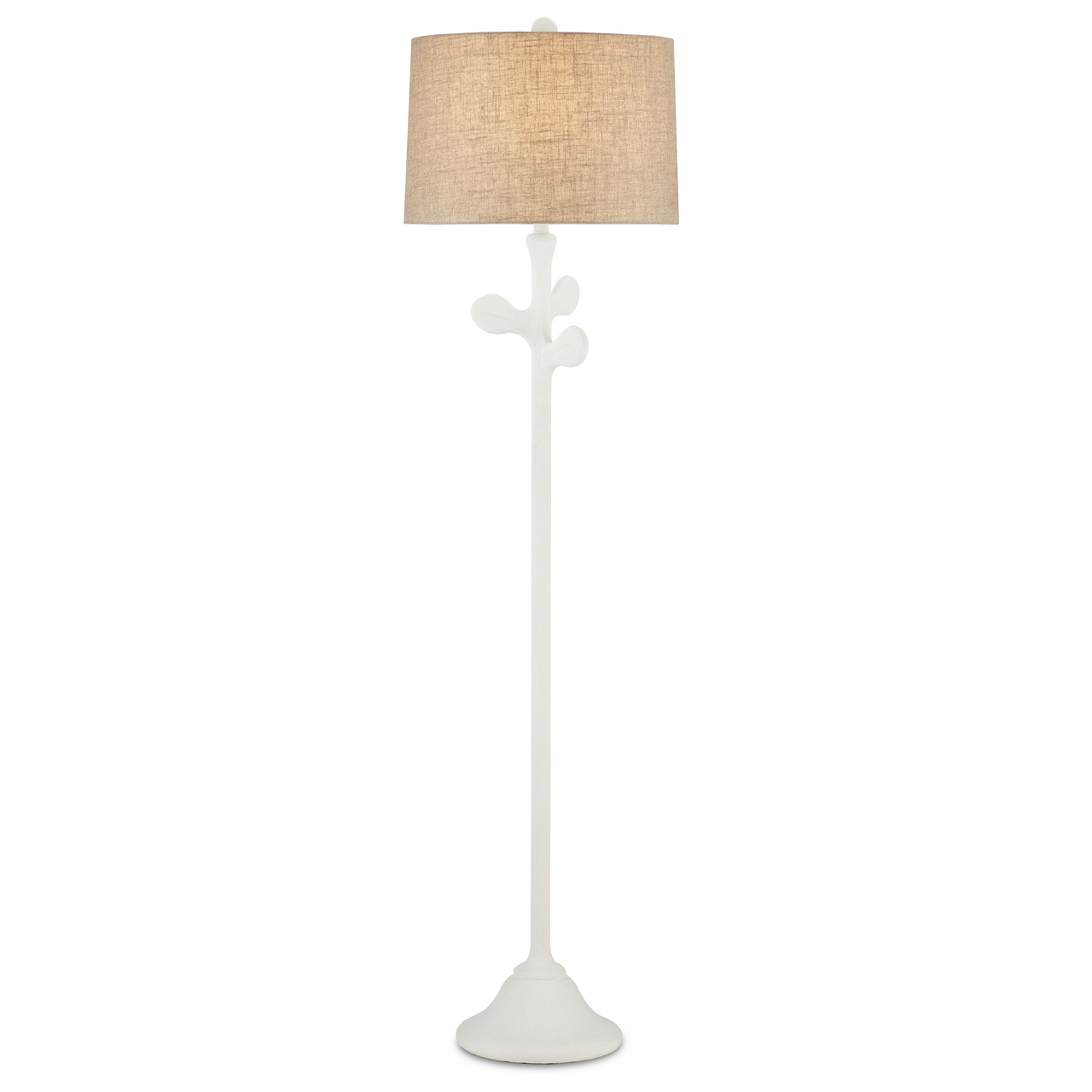 Currey & Co. 68" Charny White Floor Lamp 8000-0133