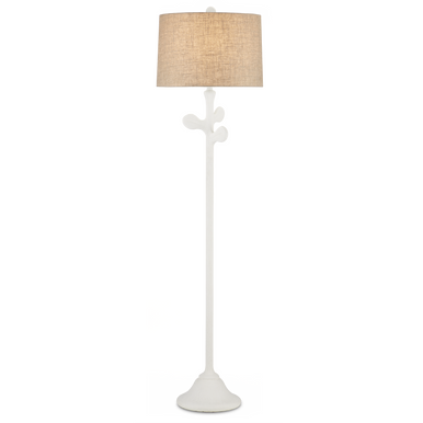 Currey & Co. Charny White Floor Lamp 8000-0133