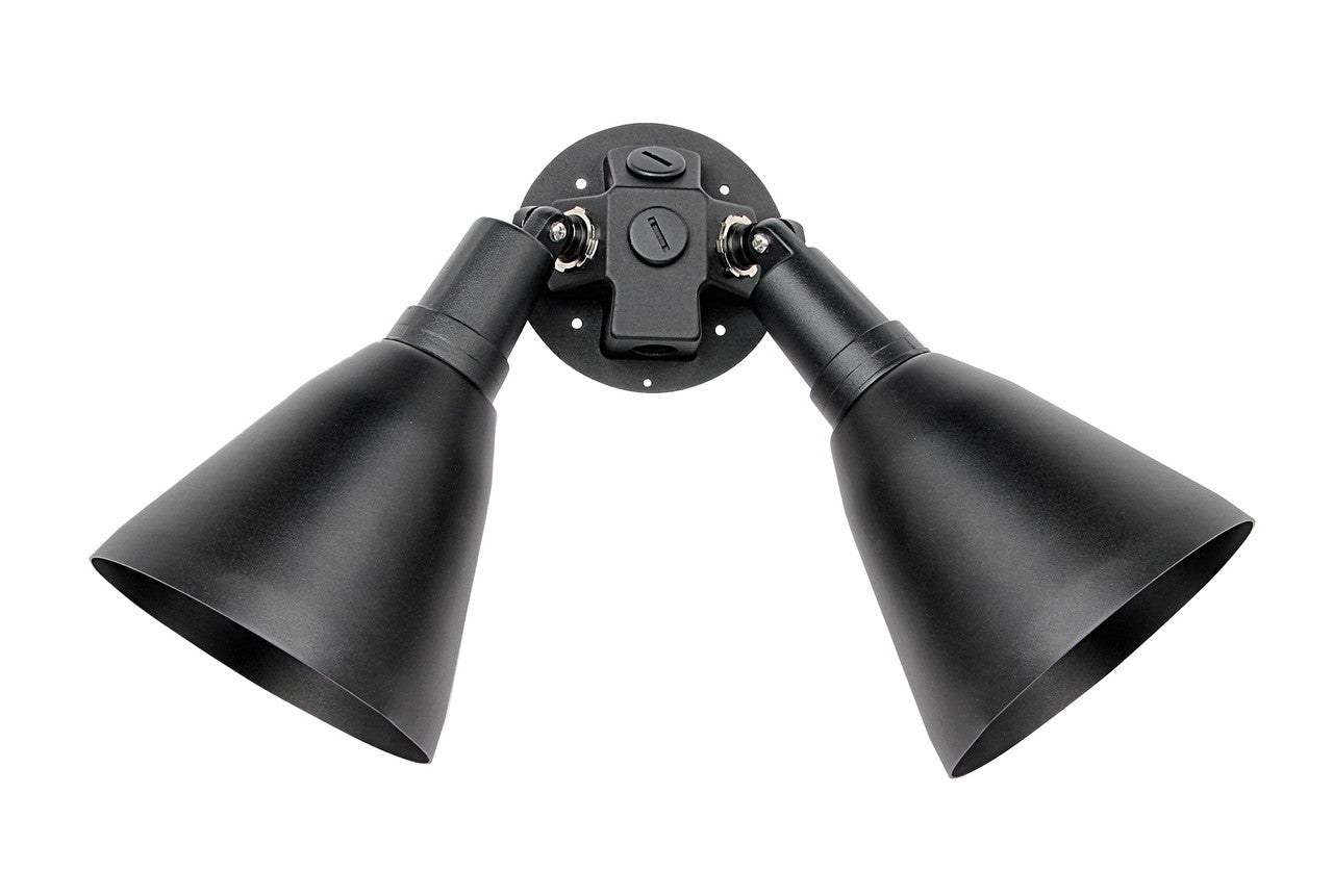 Maxim Spots 2-Light Outdoor Wall Mount in Black 92006BK