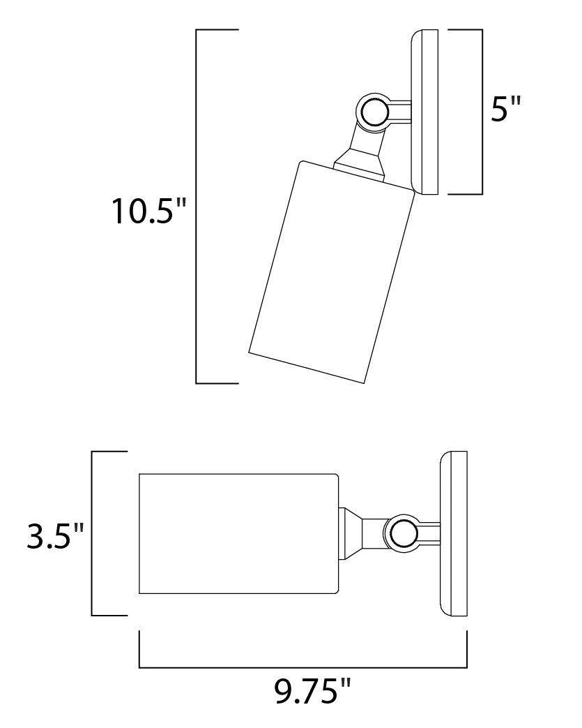 Maxim Spots 1-Light Can Wall/Flush Mount in White 92010WT