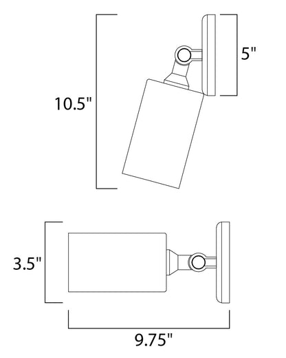 Maxim Spots 1-Light Can Wall/Flush Mount in White 92010WT