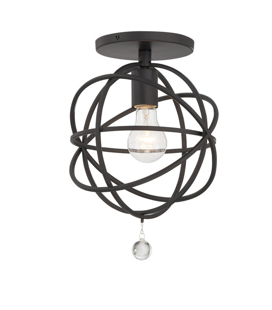 Crystorama Solaris 1 Light Black Ceiling Mount 9220-BK_CEILING