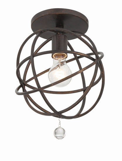 Crystorama Solaris 1 Light English Bronze Ceiling Mount 9220-EB_CEILING