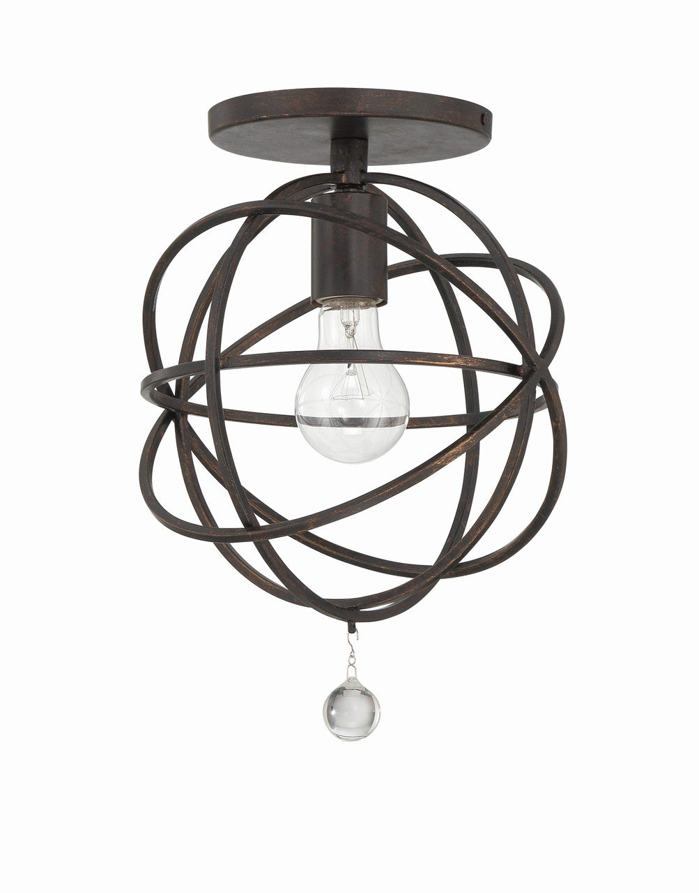 Crystorama Solaris 1 Light English Bronze Ceiling Mount 9220-EB_CEILING