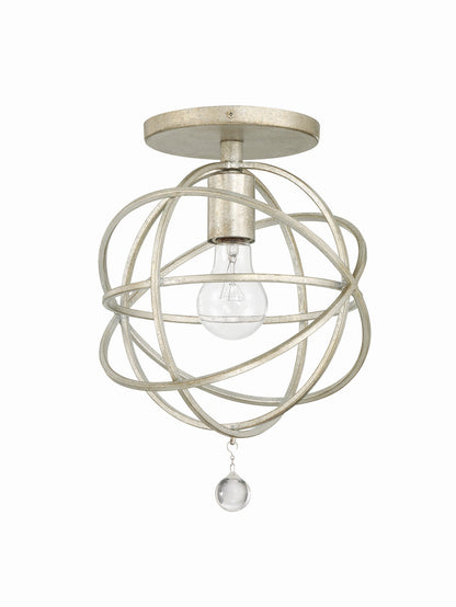 Crystorama Solaris 1 Light Olde Silver Ceiling Mount 9220-OS_CEILING