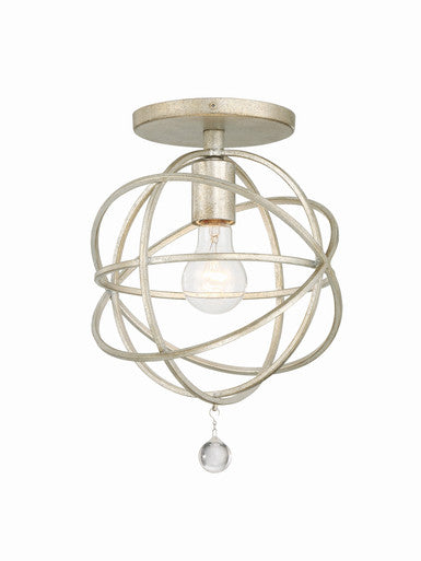 Crystorama Solaris 1 Light Olde Silver Ceiling Mount 9220-OS_CEILING