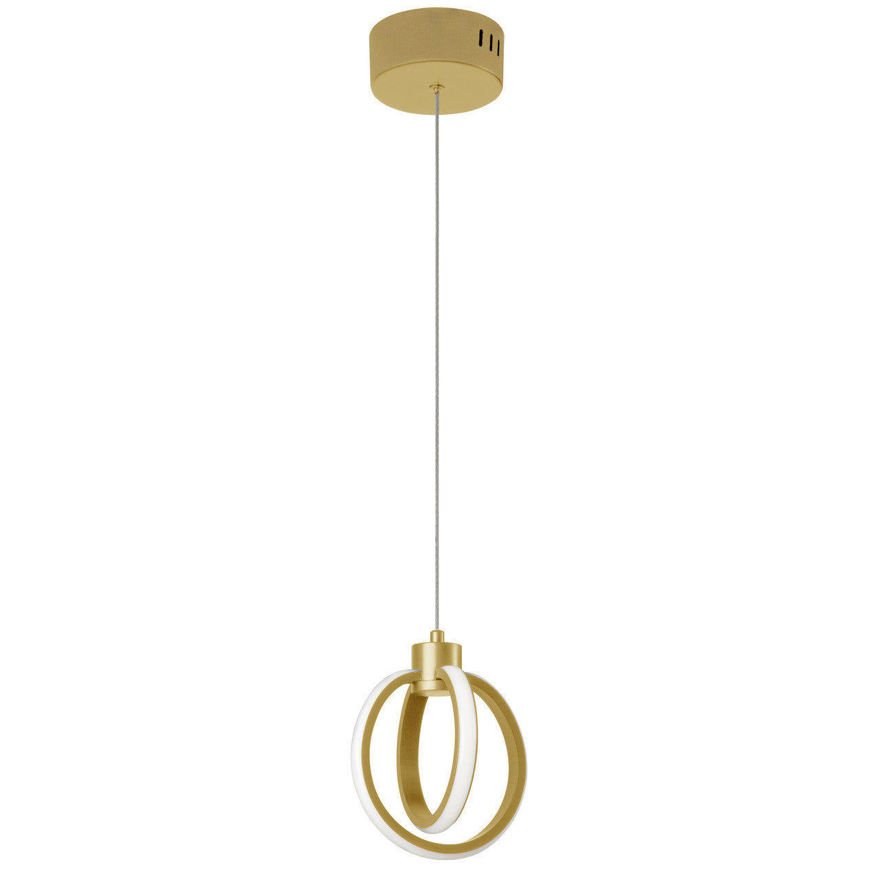 Dainolite 14W Pendant, Aged Brass with White Silicone Diffuser 9228-614LEDP-AGB