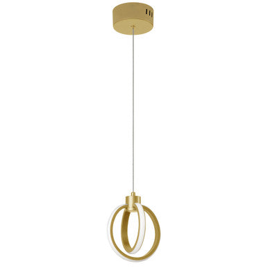 Dainolite 14W Pendant, Aged Brass with White Silicone Diffuser 9228-614LEDP-AGB