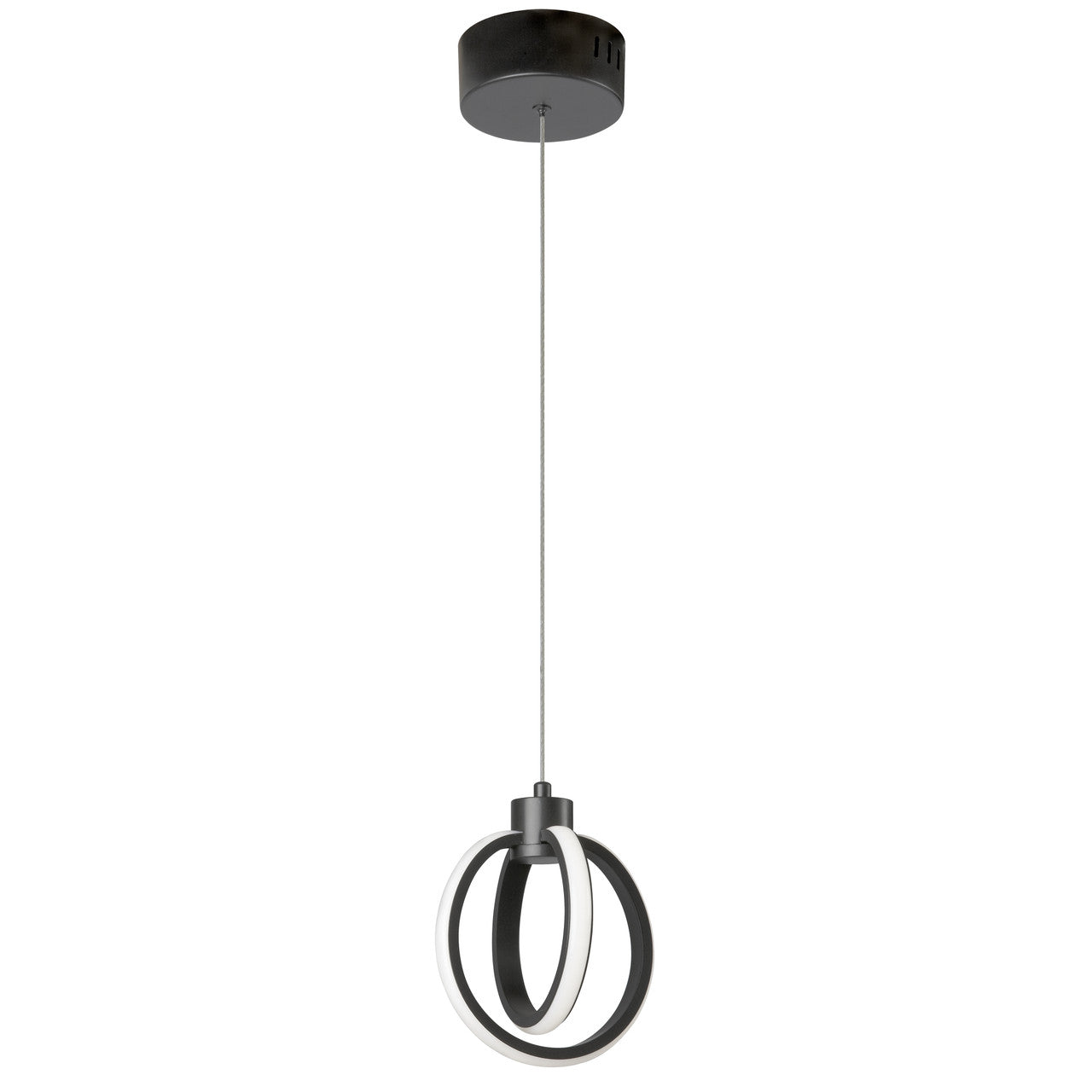 Dainolite 14W Pendant, Matte Black with White Silicone Diffuser 9228-614LEDP-MB