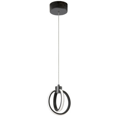 Dainolite 14W Pendant, Matte Black with White Silicone Diffuser 9228-614LEDP-MB