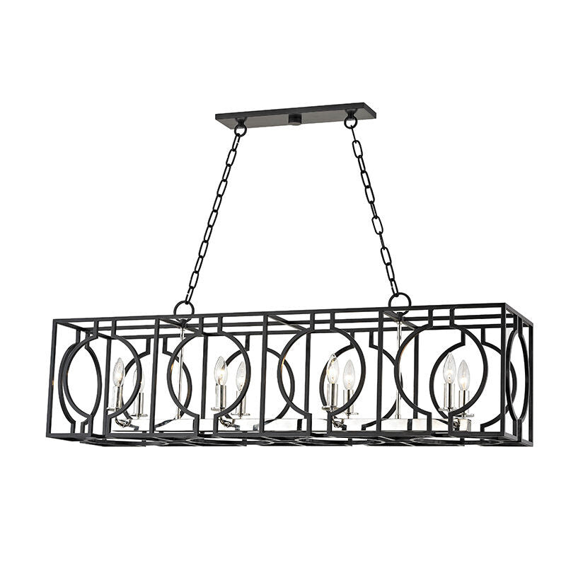 Hudson Valley Lighting Octavio Linear in Aged Iron/polished Nickel Combo 9246-AIPN